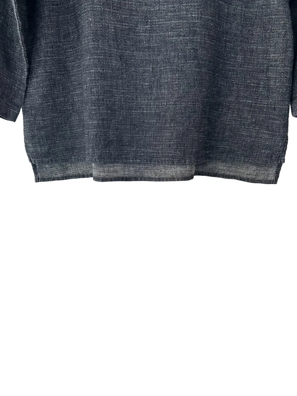 Eileen Fisher Hemp & Organic Cotton Box Top XS indigo oversized boxy lagenlook - Picture 8 of 11